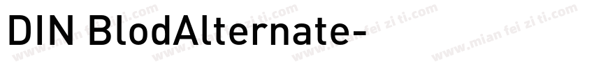 DIN BlodAlternate字体转换